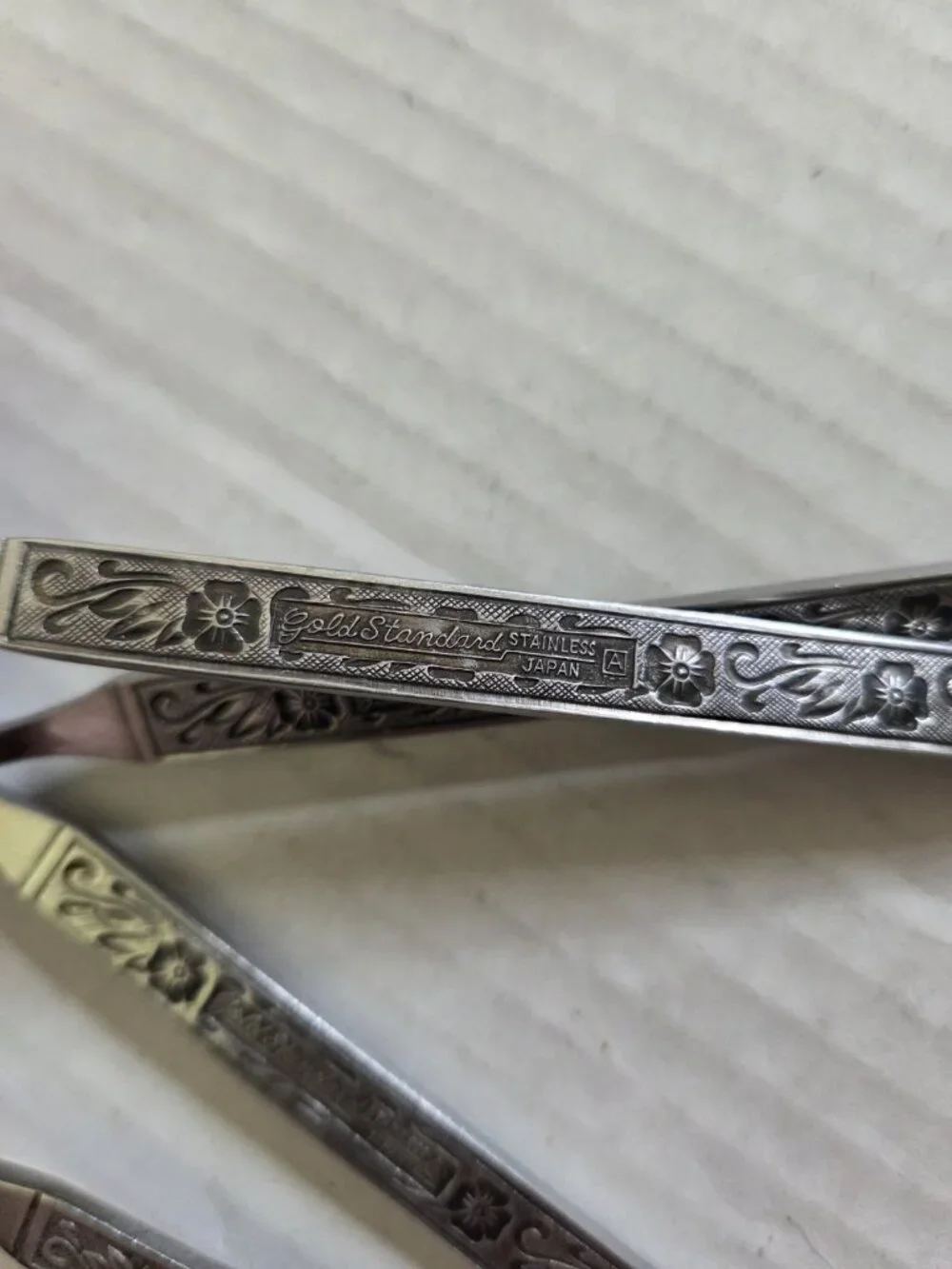 Gold Standard Night Blossom Teaspoons Set of 4 Japan Flowers Spoon